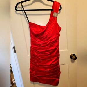 One strap holiday dress